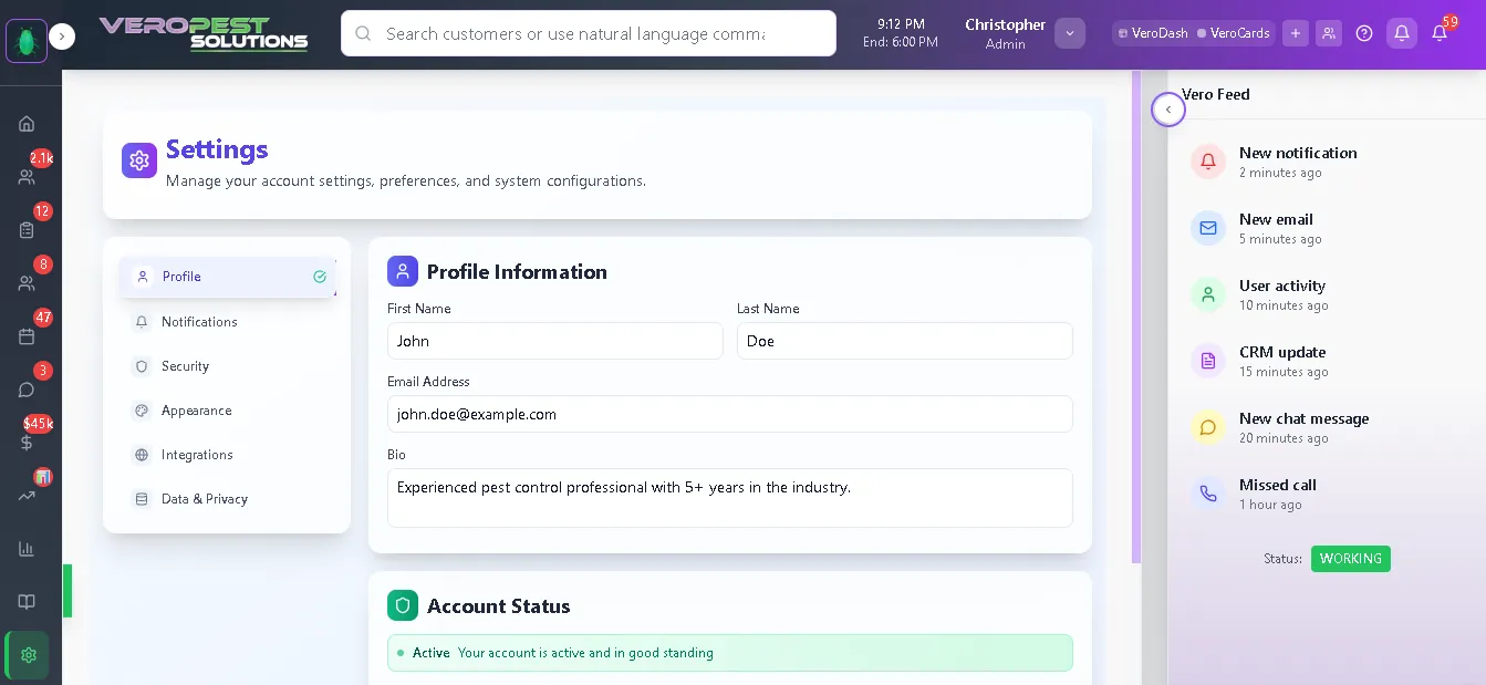 Settings & Configuration